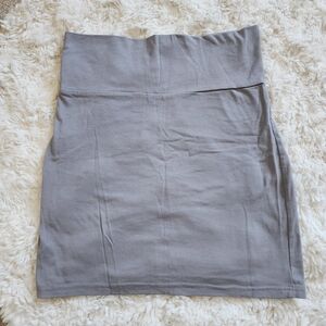 Derek Heart Light Gray Mini Skirt